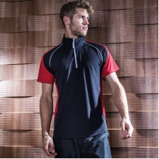 Teamsport panel polo zip neck